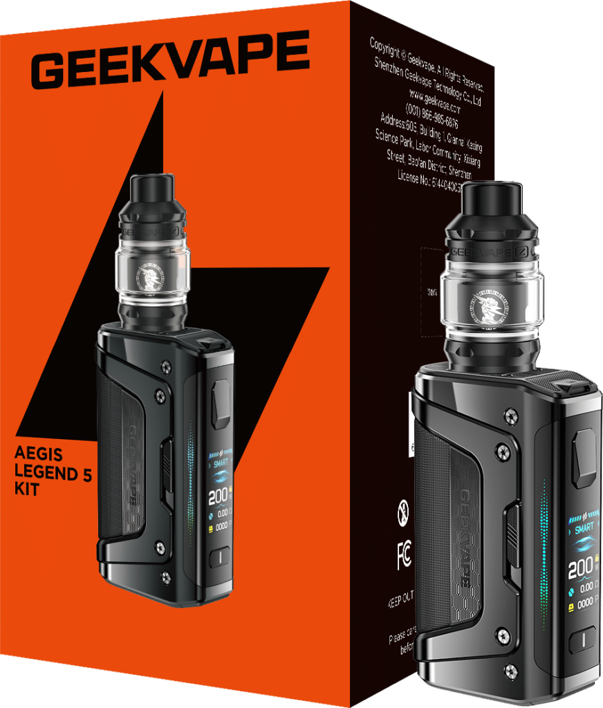 Kit Aegis Legend 5 GeekVape 3 Kit Aegis legend 5 package carbon black site de vape