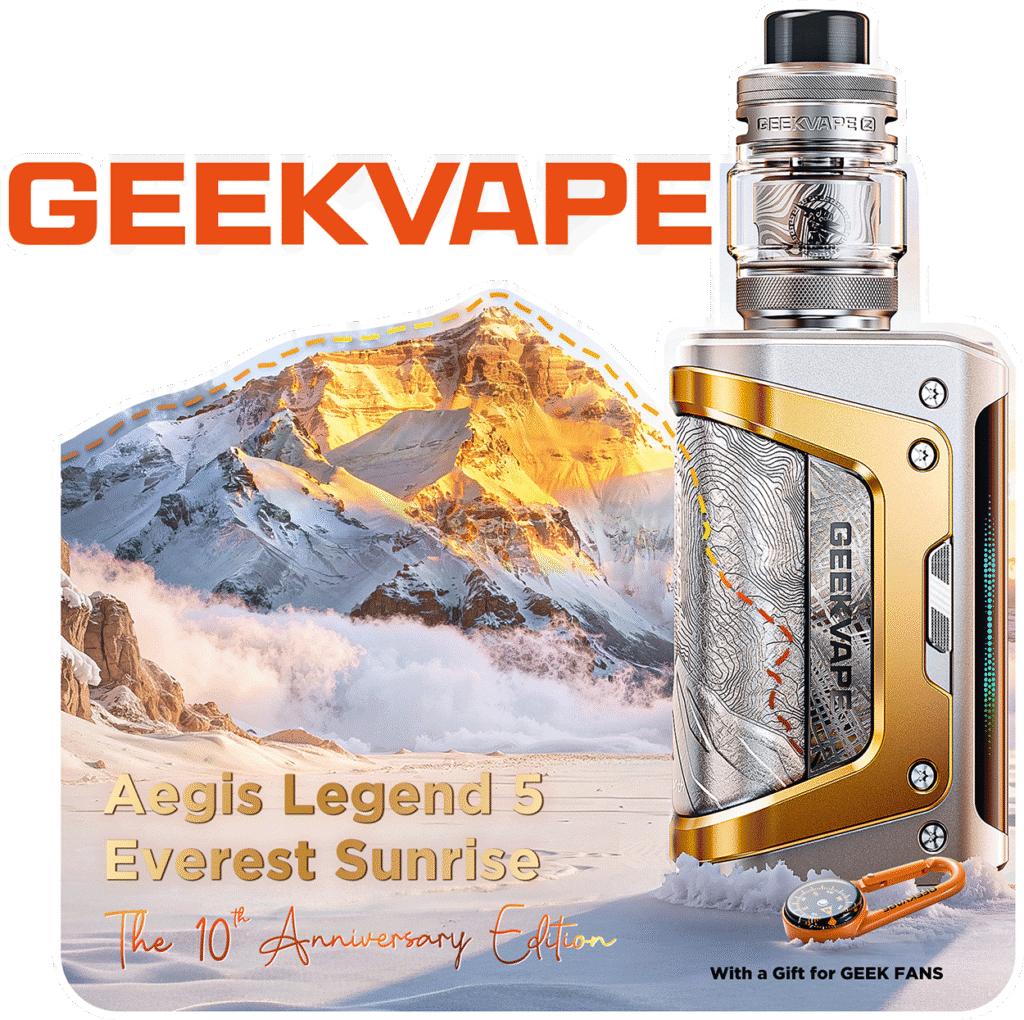 Kit Aegis Legend 5 Edition Limitée Everest Sunrise Geekvape 2 Affiche de présentation Site De Vape Kit Aegis Legend 5 Edition Limitée Everest Sunrise Geekvape