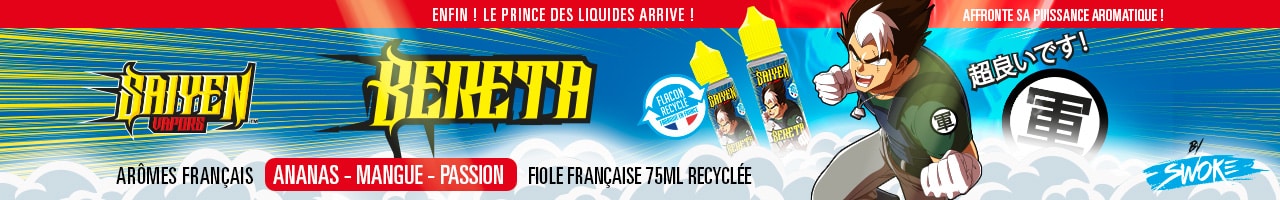 E-liquide Bereta 50ml Saiyen Vapors 2 bereta banniere 1280x200 1