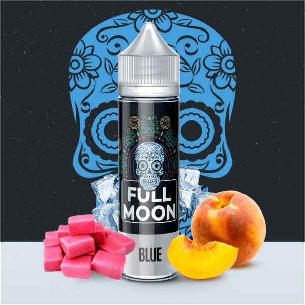 e-liquide Blue 50 ml Full Moon pêche banane bubble gum fruité gourmand