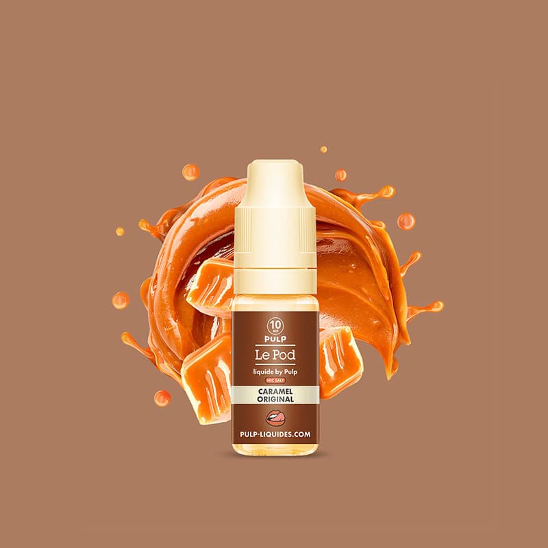e-liquide Caramel Original 10 ml Le Pod Liquide by Pulp sels de nicotine