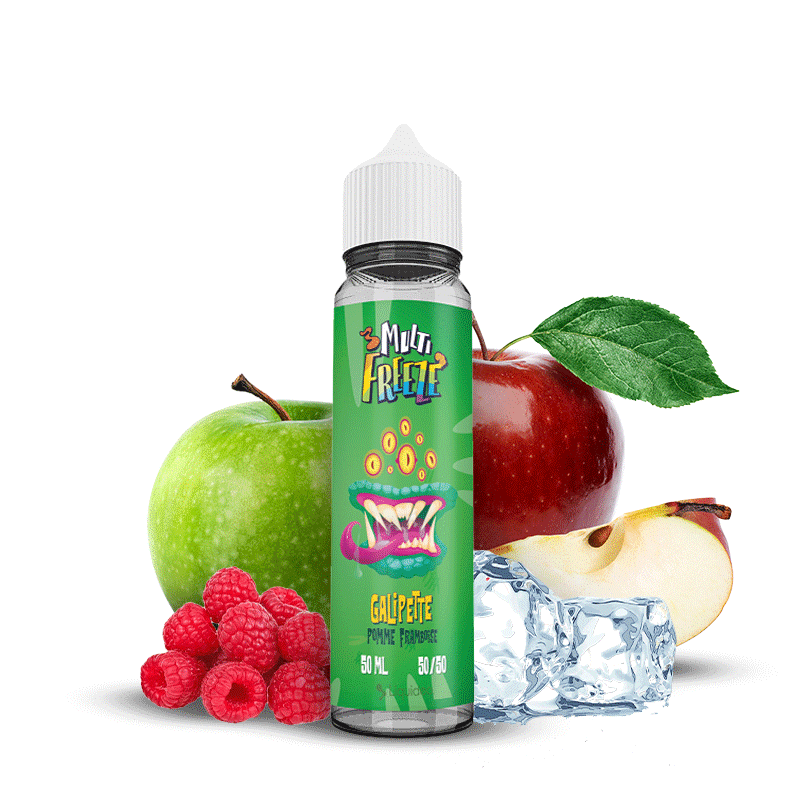 e-liquide Multi Freeze Galipette Pomme Framboise 50 ml Liquideo fruité glacé