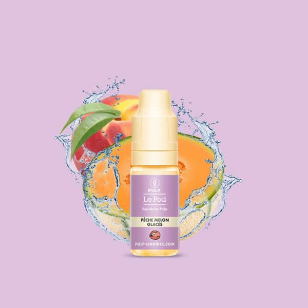 e-liquide Pêche Melon Glacés 10 ml Le Pod Liquide by Pulp sels de nicotine