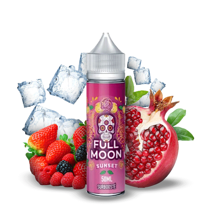 e-liquide Sunset 50 ml Full Moon fruits rouges grenade fruité frais