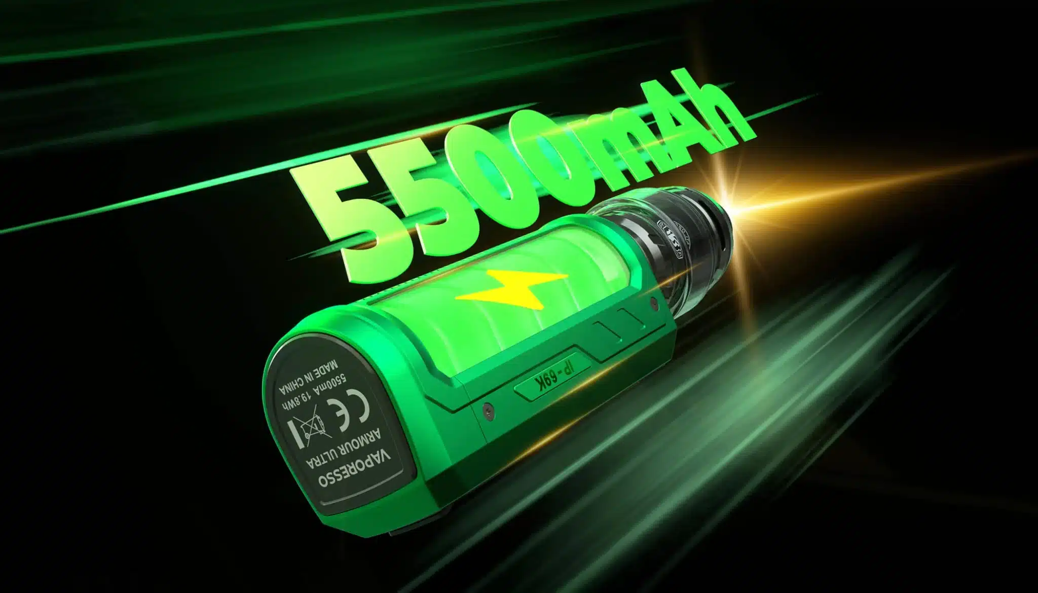 Kit Armour Ultra Vaporesso 1 Autonomie batterie 5500 mAh