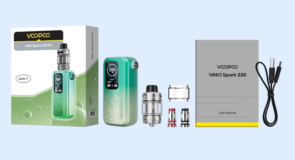Kit Vinci Spark 220 Voopoo 220W Double Accu 1 Fournis dans la boite Vinci 220 de Voopoo