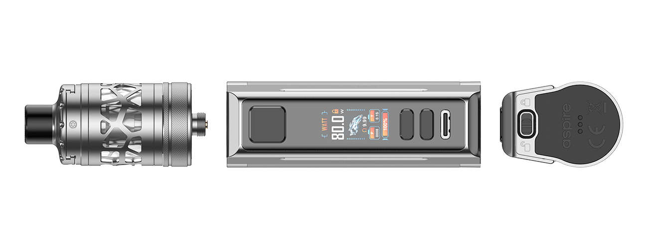 Kit Zelos M80 Aspire - 80W 2600mAh Nautilus 3SR 1 Vu de la Zelos M80